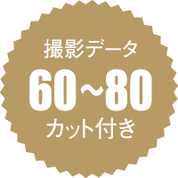撮影データ60〜80カット付き